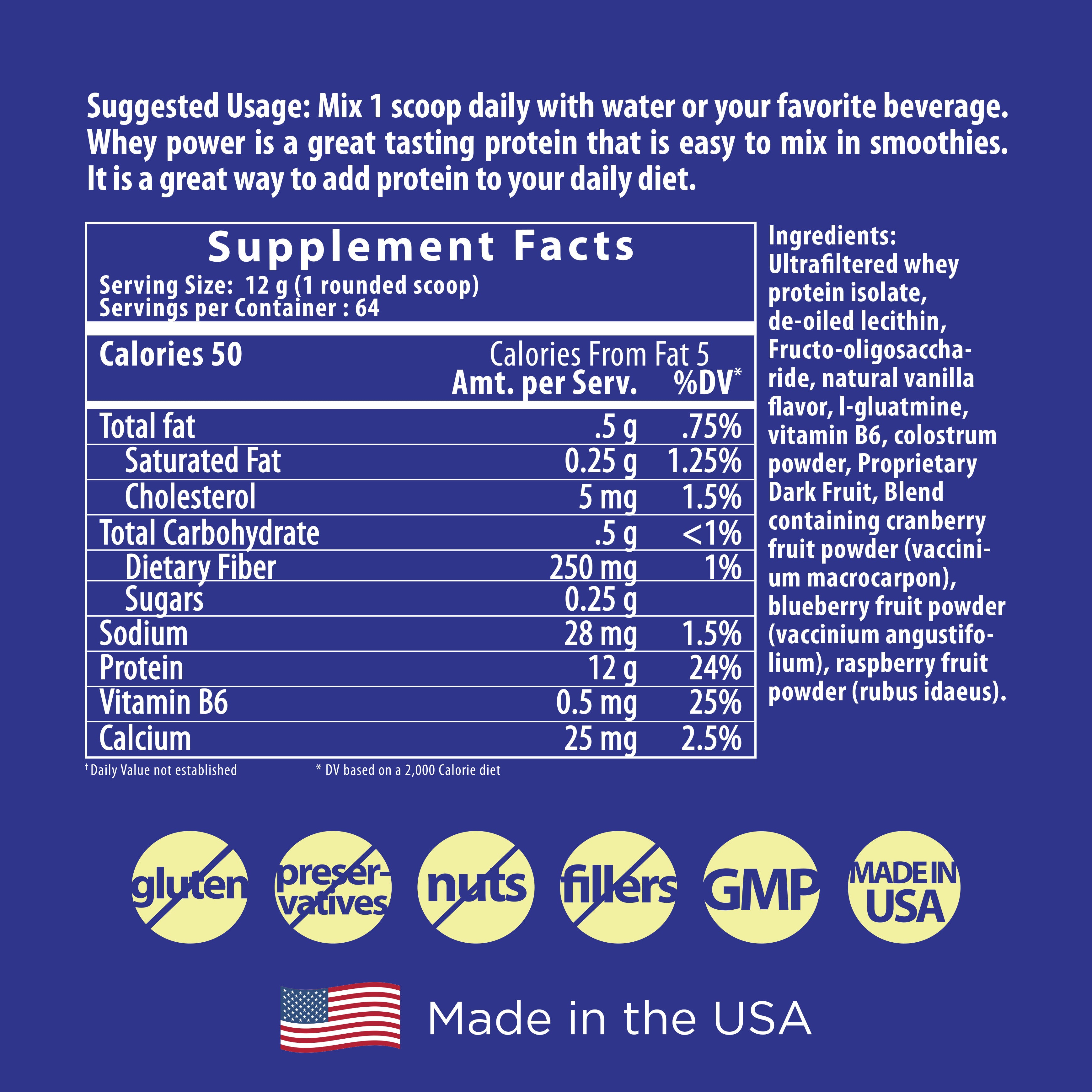WHEY POWER VANILLA 2LB