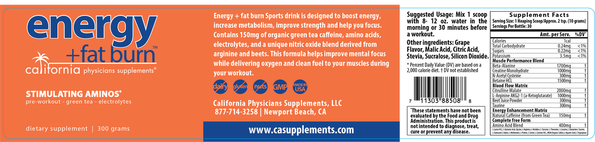 Energy + Fat Burn™ sports drink